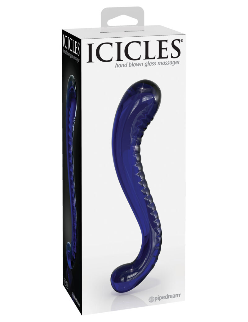 Pipedream Icicles No.70 Glass Double Dong Blue