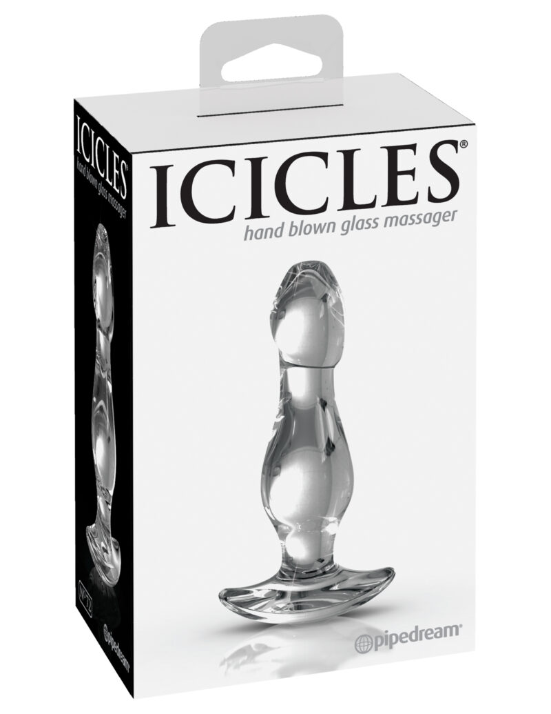 Pipedream Icicles No.72 Glass Anal Plug Clear