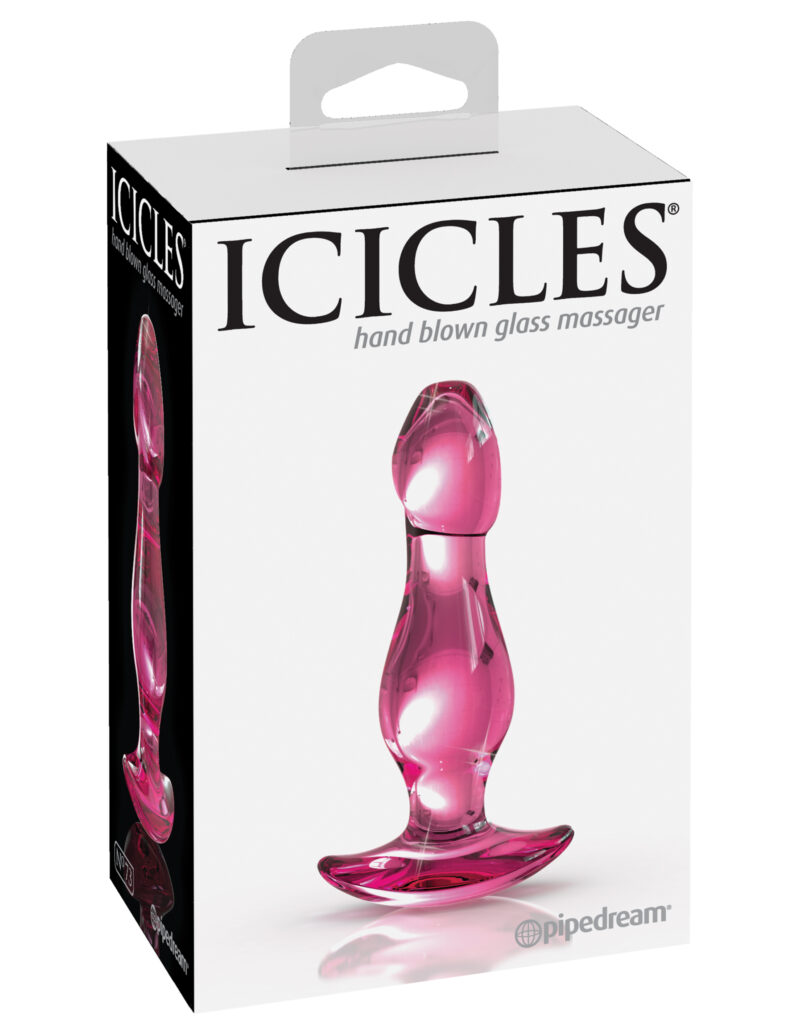 Pipedream Icicles No.73 Glass Anal Plug Pink