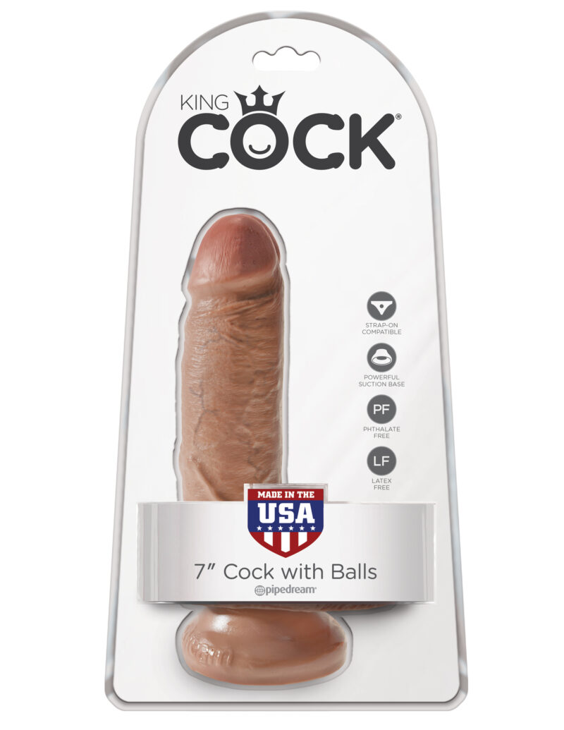 Pipedream King Cock 7" Cock With Balls Tan