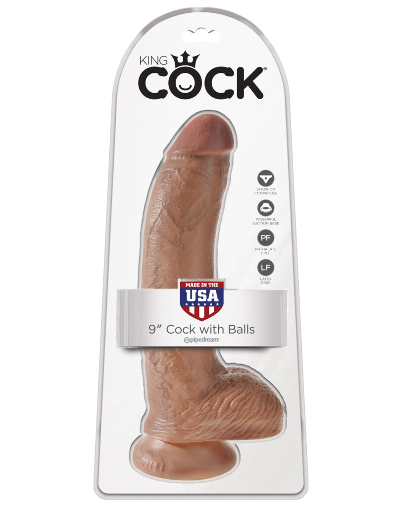 Pipedream King Cock 9" Cock With Balls Tan