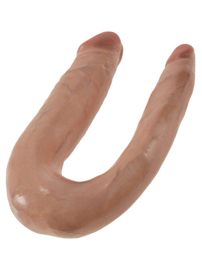 Pipedream King Cock U-Shaped Small Double Trouble Tan