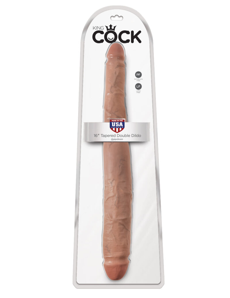 Pipedream King Cock 16" Tapered Double Dildo Tan