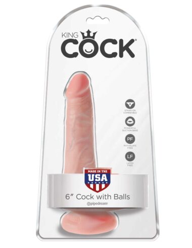 Pipedream King Cock 6" Cock With Balls Flesh