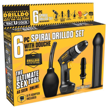 Drilldo The Ultimate Sex Tool Spiral Set With Douche 6 Piece Kit