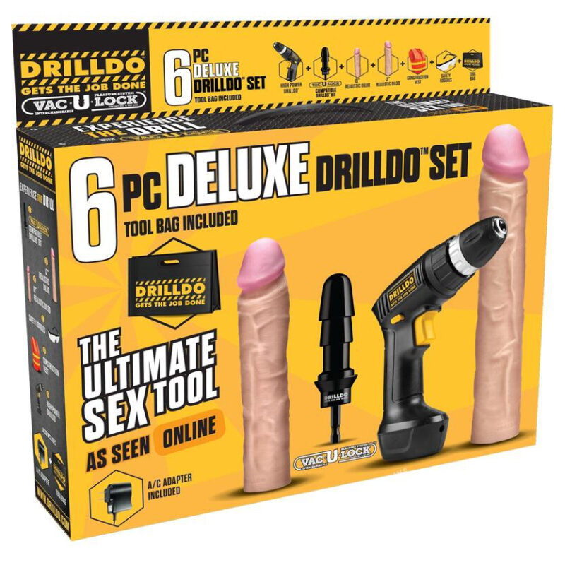 Drilldo The Ultimate Sex Tool Deluxe Set 6 Piece Kit