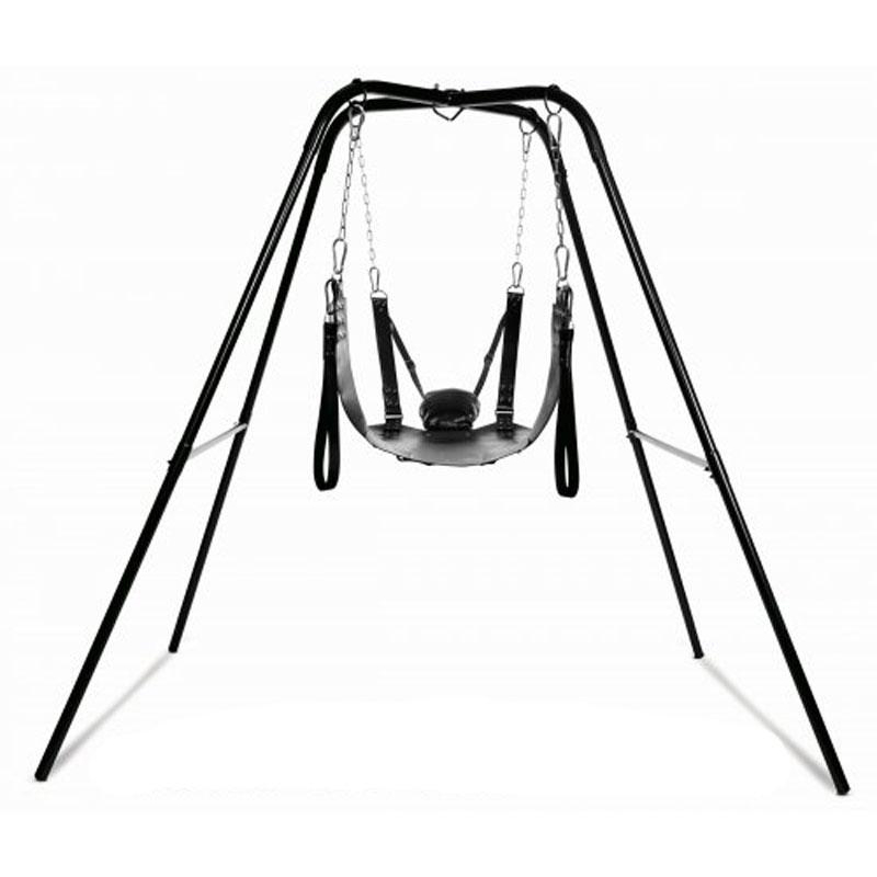 Strict Extreme Sex Sling And Stand Kit in Black