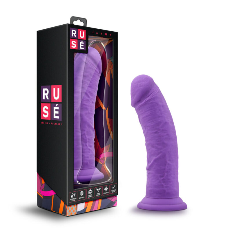 Ruse Purple 8 inch Suction Cup Dong