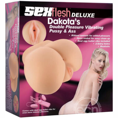 Sex Flesh Delux Dakota's Double Pleasure Vibrating Pussy And Ass Flesh