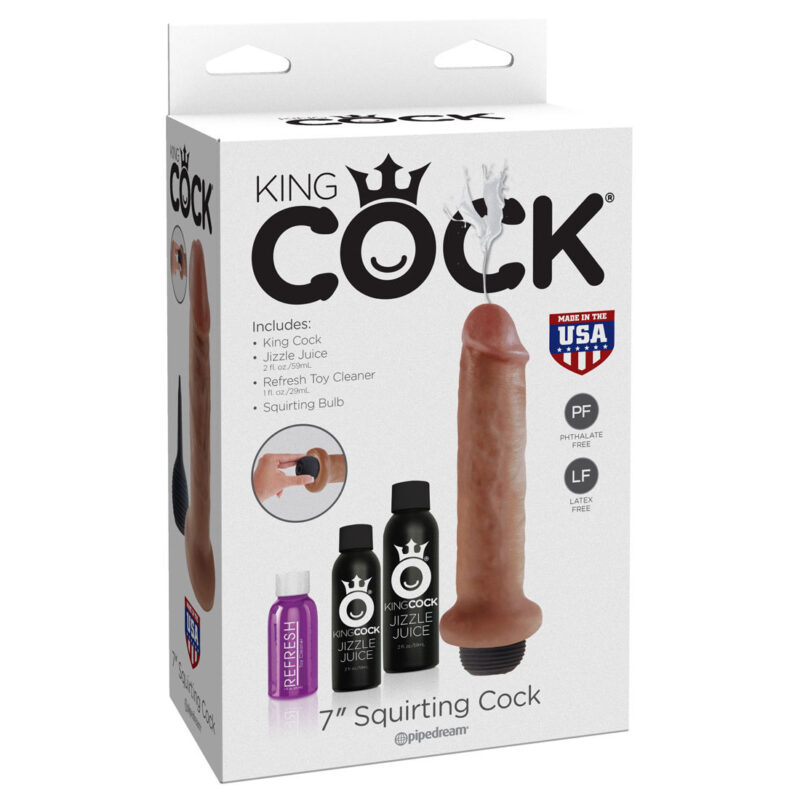 King Cock Squirting 7 inch Tan Cock