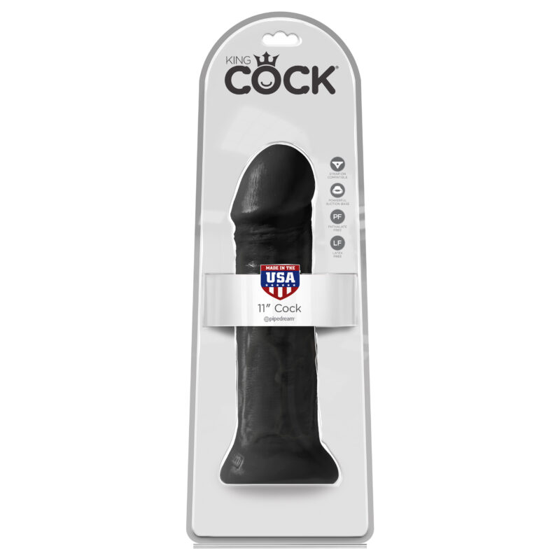 King Cock Realistic Black 11 inch Dildo