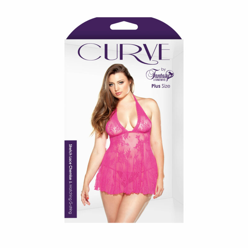 Curve Daniella Stretch Lace Babydoll and Matching G-String