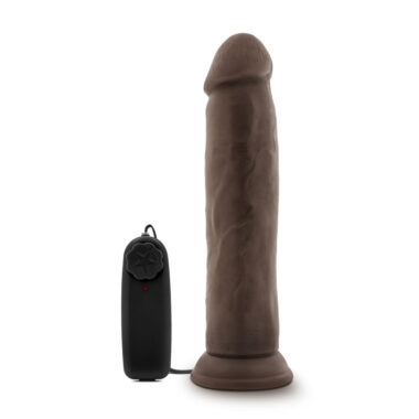 Dr Throb Black 9.5 Inch Vibrating Realistic Cock With Suction Cup