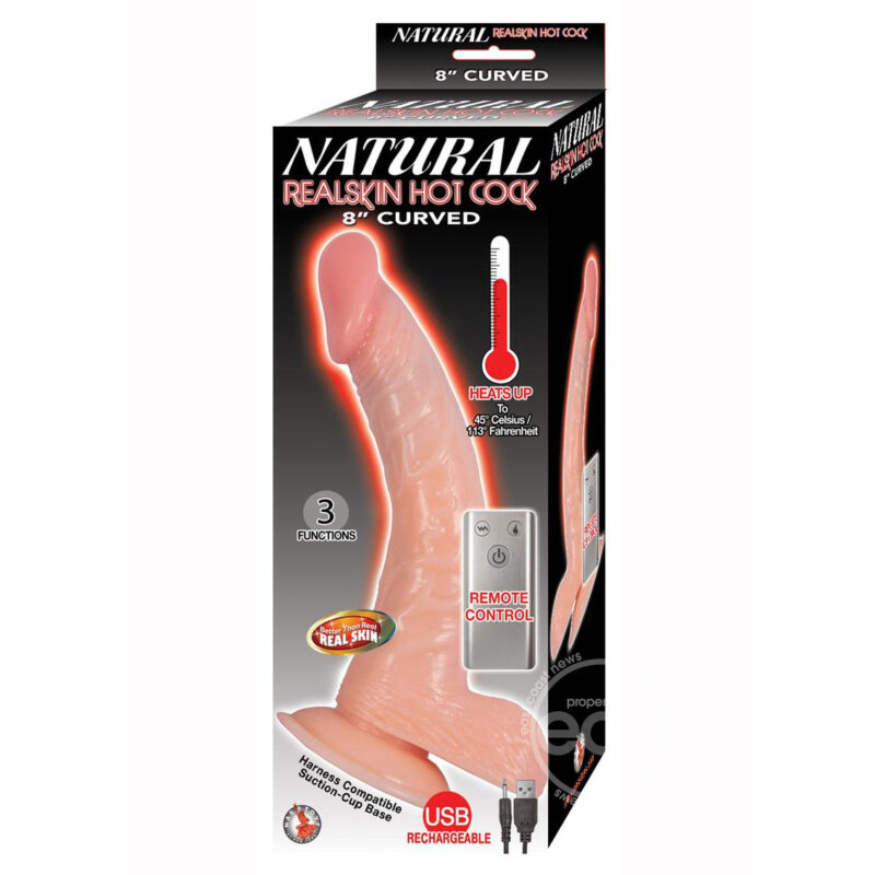 Natural RealSkin 8 inch Dildo with Warming Function