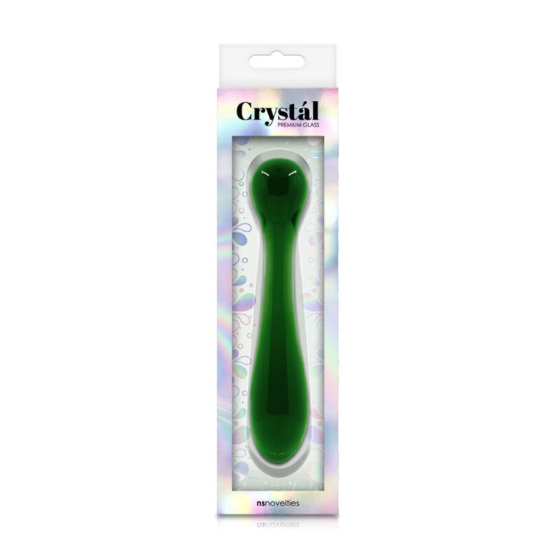 Green Crystal Pleasure Glass Dildo