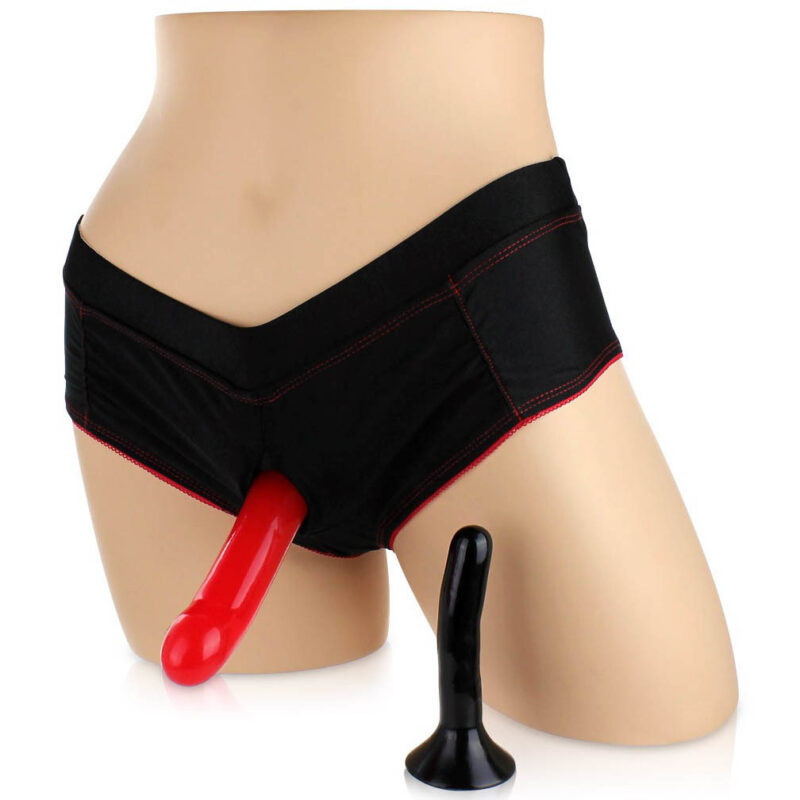 Scarlet Couture Bondage Strap On Starter Set Plus Size Panty With Dildo