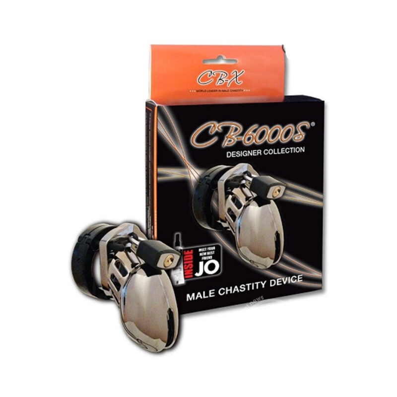 Chrome Finish  Male Chastity Device With Lock