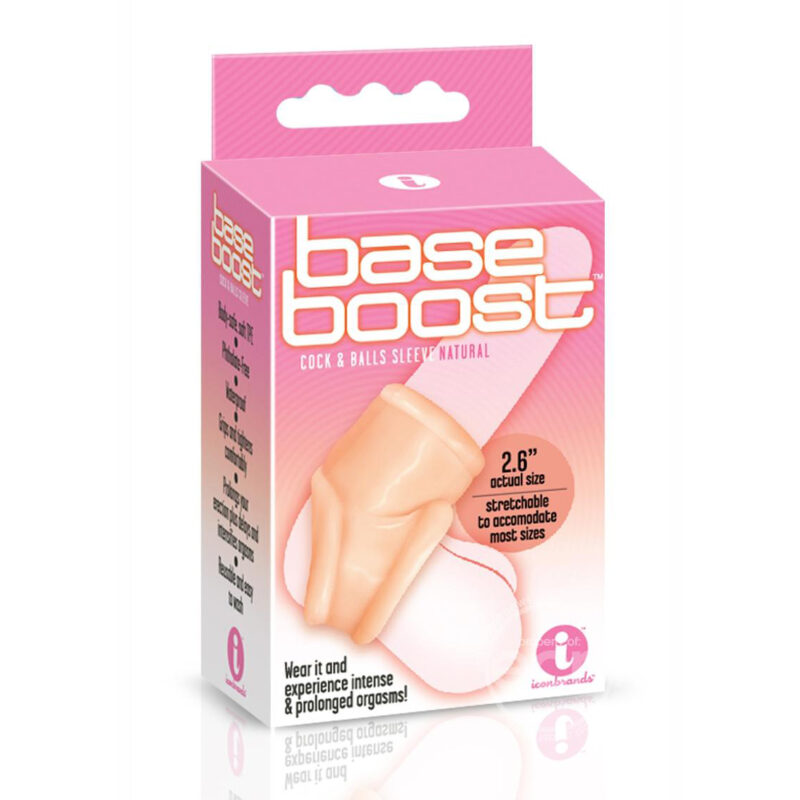 Base Boost Cock and Ball Sleeve Natural Cock Ring