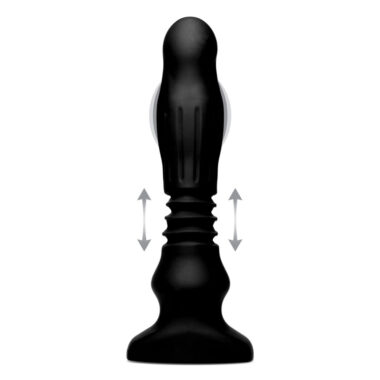 Silicone Swelling and Thrusting Anal Plug With Remote Control
